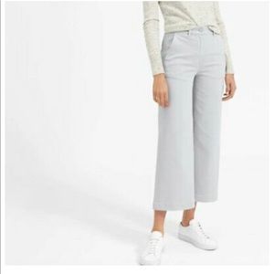 Everlane Wide Leg Crop Gray Wash High Waisted Jean